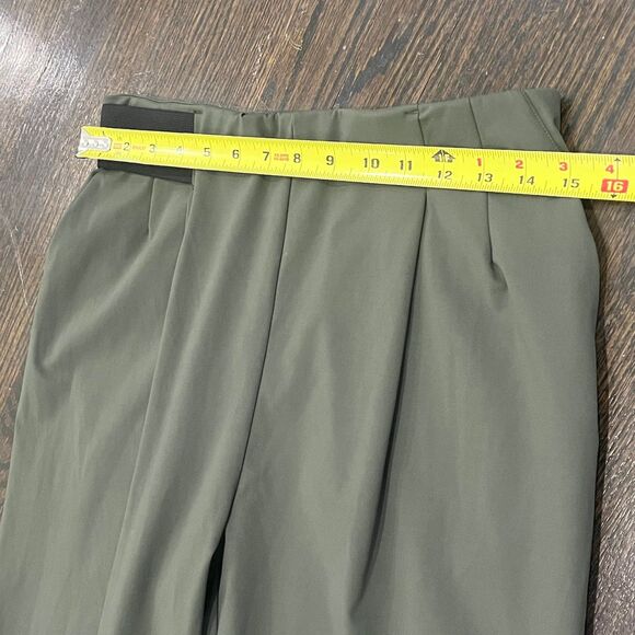 Aday Turn It Up Pants Women’s Medium Olive Green Pull On Stretch Tapered Travel - Picture 7 of 9